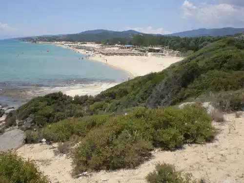 ammolofoi beach view rocks